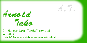 arnold tako business card